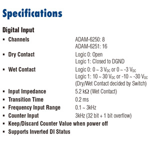 Advantech ADAM-6250 16-ch Salida digital aislada Modbus Módulo TCP remoto - Product Image 4