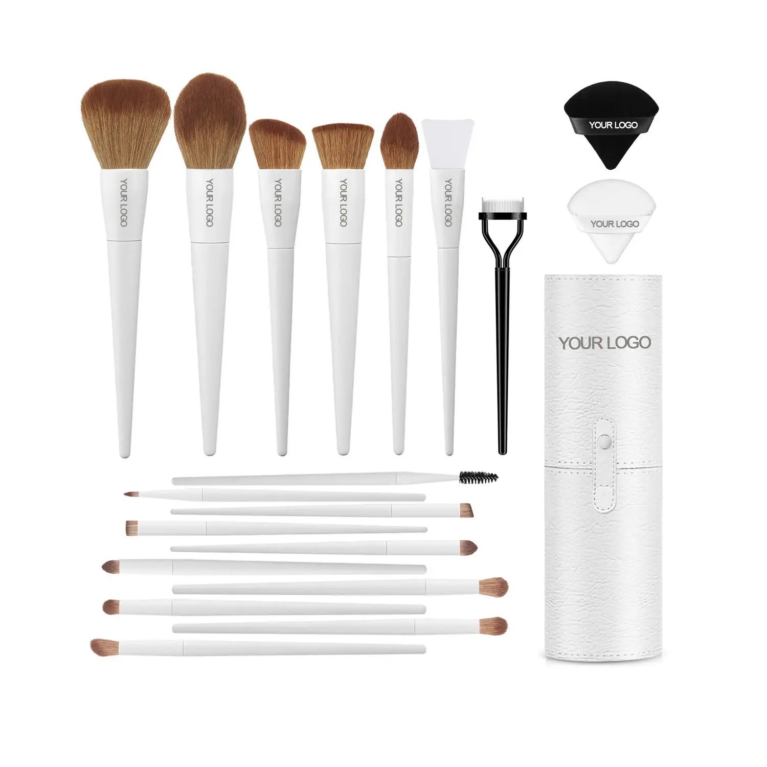 2023 Hot Sale Hersteller OEM Komplett set Ff 17 Stück Concealer Lidschatten Makeup Blend Brush mit Puder quaste