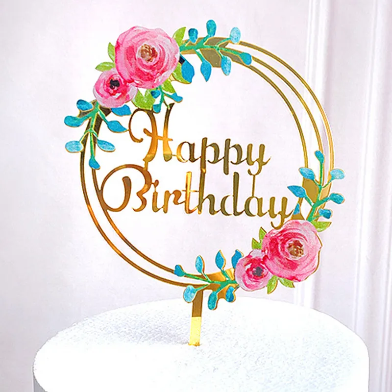 Brinquedo de bolo acrílico para crianças, brinquedo de festa criativo de feliz aniversário para bolo, chá de bebê, cupcake, presentes para crianças, decoração de bolo