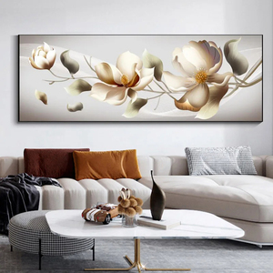 现代兰花花卉绘画抽象景观海报和印刷客厅家居装饰壁画 - Product Image 2