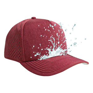 Özel beyzbol kepleri açık <span class=keywords><strong>Topi</strong></span> düz 5 Panel spor Gorras su geçirmez kumaş örgü lazer kesim Golf Snapback kap adam için