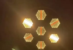 ไฟสร้างเอฟเฟคท์เวที SMD5050 LED ไฟกะพริบแบบเรโทร RGB ไฟแฟลชติดพื้นหลังทรงหกเหลี่ยมสำหรับงานเลี้ยงงานแต่งงานใหม่2024 - Product Image 4