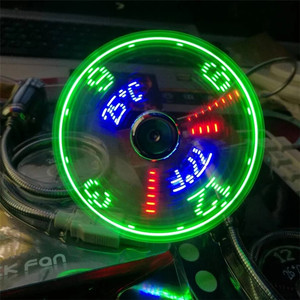Gadget USB Mini luz LED Ventilador USB Pantalla de tiempo de escritorio Ajustable Flexible con reloj en tiempo real nuevo - Product Image 3