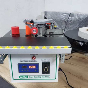 Woodworking Mini Edge Bander Machine <strong>Portable</strong> Edge Banding Automatic End Cutting <strong>Computer</strong> <strong>Control</strong> Panel Double Sided Glue Cove - Product Image 1