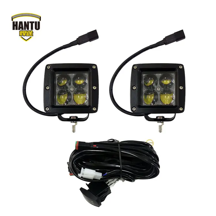 Luz estroboscópica de 3 pulgadas, 20w, 12v, 24v, para camiones, coche, todoterreno, foco 4D, luz de trabajo