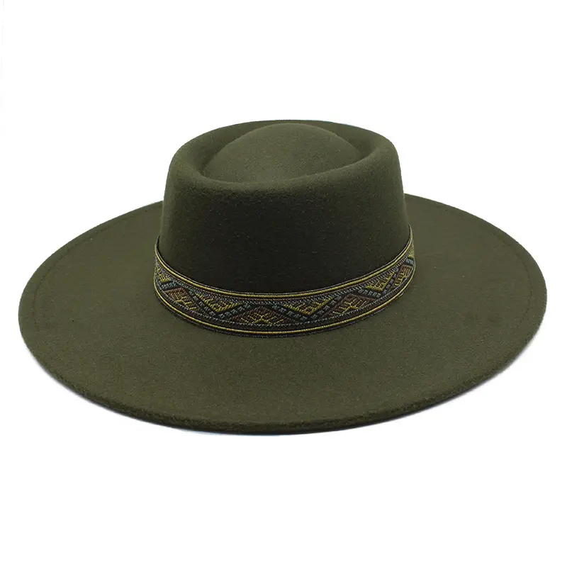 Chapeau Fedora à large bord pour femmes, style classique, avec boucle de ceinture, en feutre, nouvelle collection, vente en gros, 2022