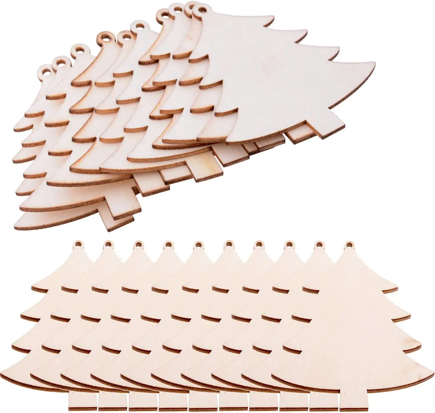 Cortadores de papel de madeira sem acabamento, usado para desenhar papel de decoração de natal artesanato faça você mesmo para decorações de árvore de natal