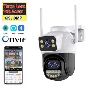 OEM ODM Triple Lens ICSEE WIFI <strong>Camera</strong> 8X Zoom Pan-Tilt 360 View Smart Human Detection Auto Tracking Home Security PTZ <strong>Camera</strong> - Product Image 6