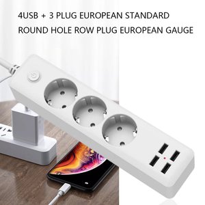 สาย USB 4พอร์ต2A ม. ชาร์จเร็วสำหรับแท็บเล็ตสมาร์ทโฟนปลั๊ก EU ตัวกรองเครือข่ายแถบพลังงานการเดินทางซ็อกเก็ตพกพา1.8 - Product Image 5