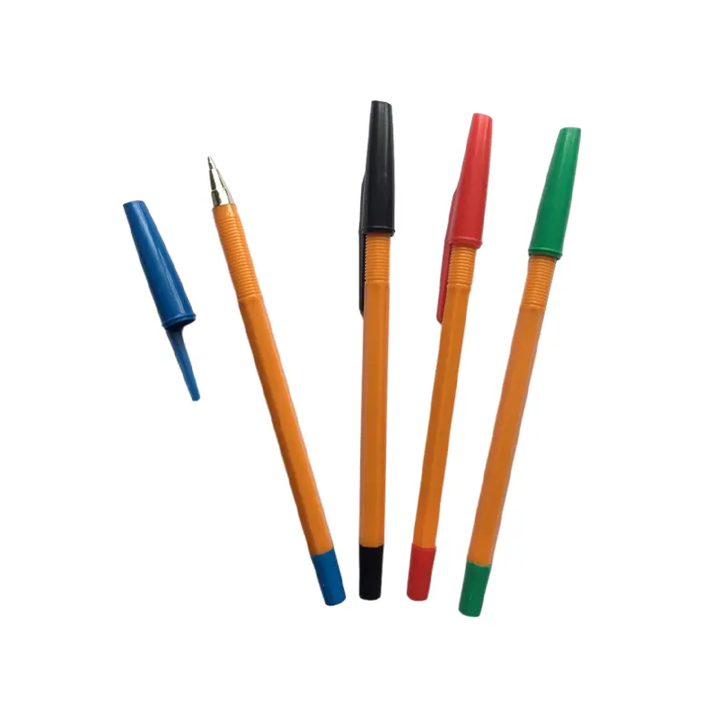 Penna a sfera economica in plastica retrattile promozionale del produttore di penne di alta qualità 1.0mm penne a sfera nere personalizzate Logo stampato