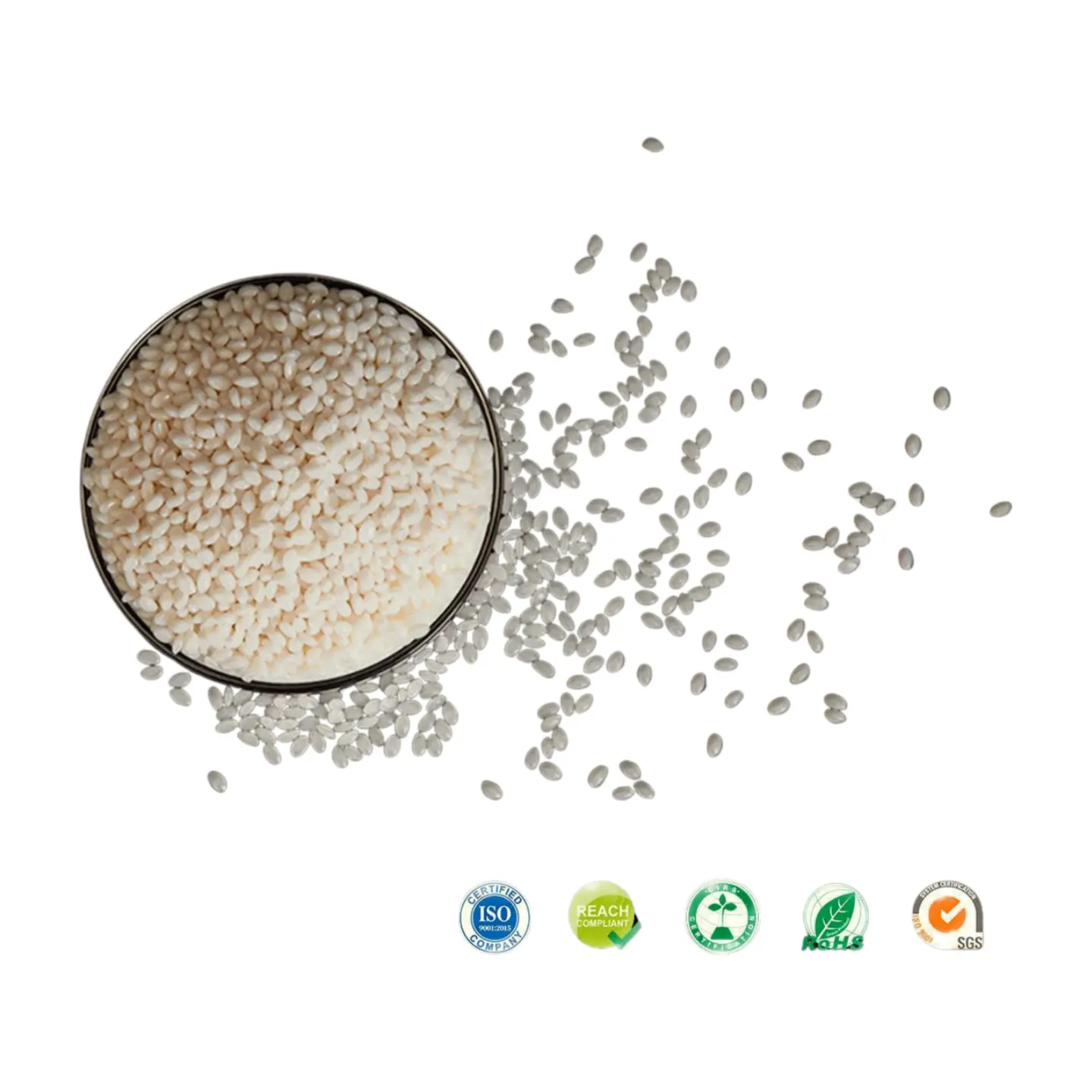 Polímeros de enxerto biodegradáveis PLA PBAT compatibilizadores de liga Modificadores de enchimento de pó de bambu