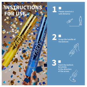 40 ، مصنع بيع بالجملة ، أنابيب زهور دوارة ، حلويات الزفاف ، مدفع محمول باليد ، بوبر حفلات لحفلات الزفاف ولوازم الحفلات - Product Image 5