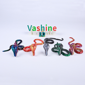 Vashine <span class=keywords><strong>3D</strong></span> in rắn hổ mang rắn đầy màu sắc PLA <span class=keywords><strong>3D</strong></span> máy in linh hoạt pha lê đồ chơi động vật hành động hình rắn trẻ em toi trang trí - Product Image 3