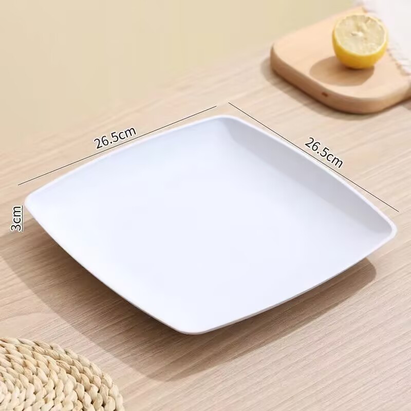 Large square plate 2626cm-1 white