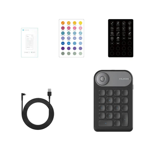 Huion-miniteclado de conexión inalámbrica K20, combina 18 teclas personalizadas con un controlador de dial, teclado de una mano