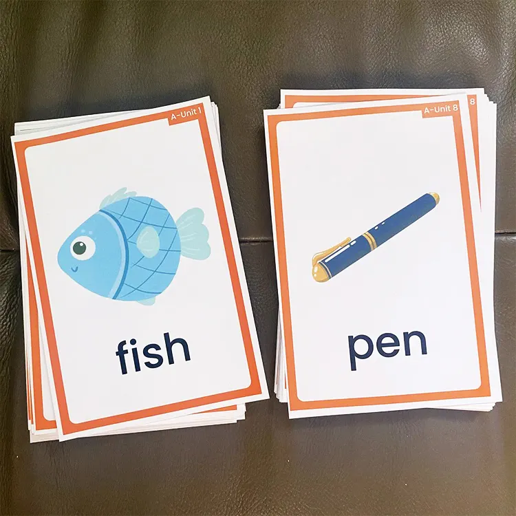 Numero inglese stampato su misura Flash Card/carte Cognitive di apprendimento della carta giocattoli educativi gioco di carte per bambini