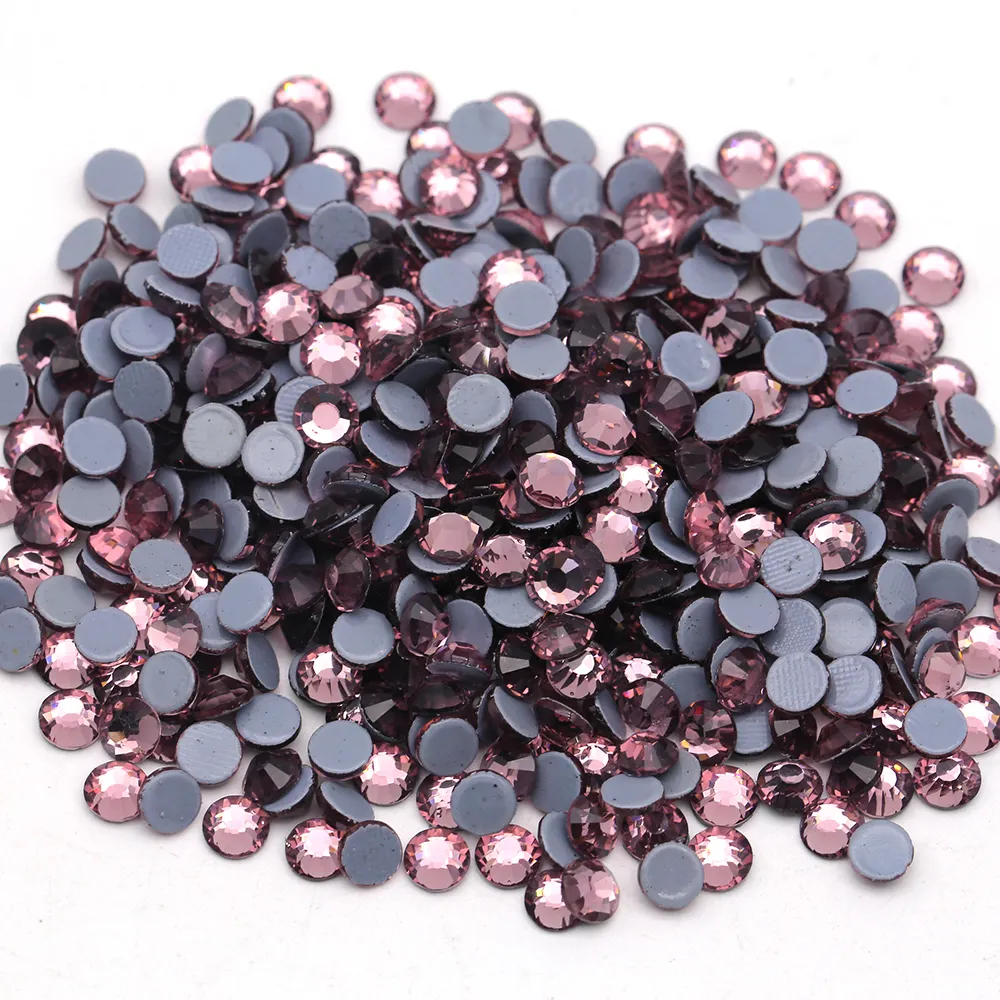 Wholesale Lt. Amethyst Flat Back Hotfix Glass Rhinestones Beads Suppliers For Diy Crafts