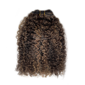 Afro Exotic Coily Raw Birmese Grosor End Kinky Curly Balayage Kinky Afro Curls Weft Weave <span class=keywords><strong>Wave</strong></span> Jerry Curly Human Hair Bundle