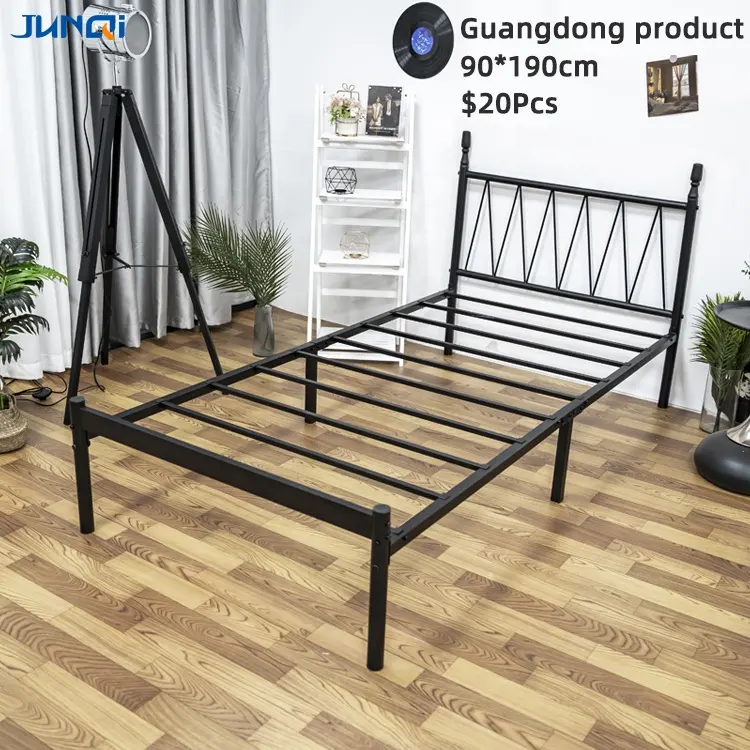 Junqi ahorro de espacio individual cama plegable pared litera almacenamiento individual cama de metal sala de estar cama individual de hierro