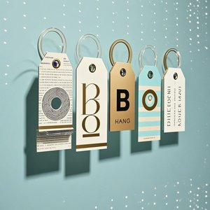 Obrou למחזר כותנה תגים אישית לוגו מותג פרטי תג לתלות עם מחרוזת הדפסה עבור תג מחיר בגדים תווית מחיר