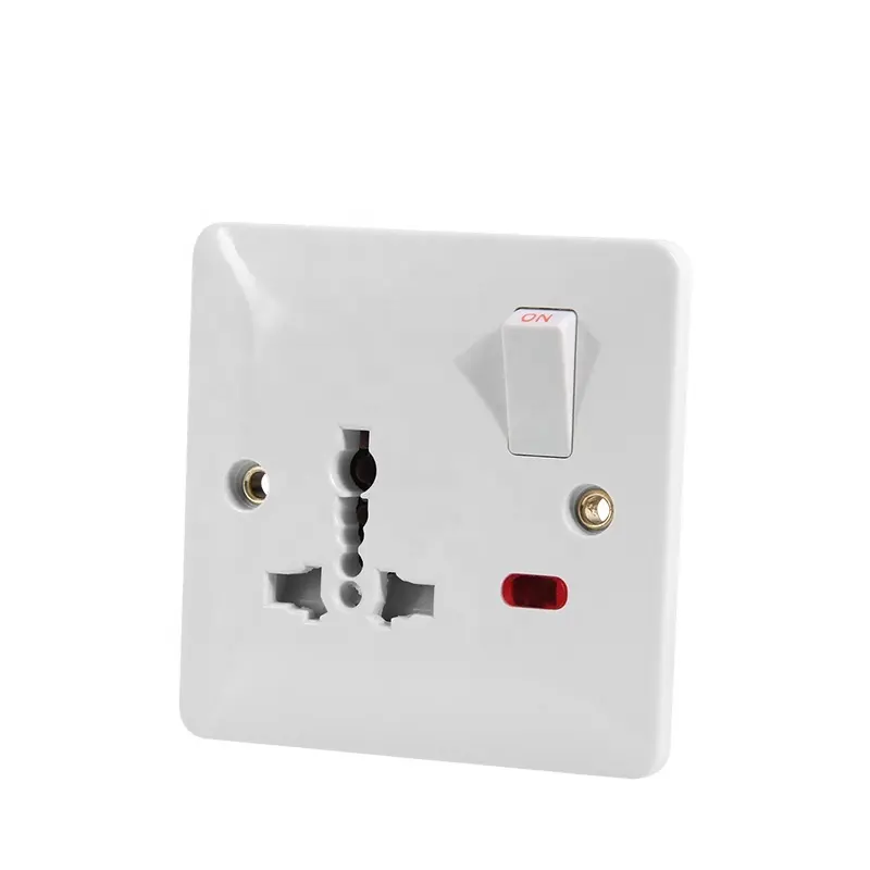 Vgt tomada dupla de 13 amp, usb, dobro, com carregador elétrico neon, porta de energia, interruptor de parede