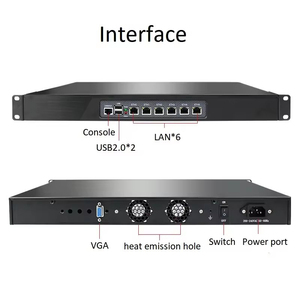 Fanless Rackmount 1U Server Case Atom Core I3 I5 I7 D525 Procesador 82583V 6Ethernet PVC Metal PfSense 19 pulgadas Chasis Computadora - Product Image 3