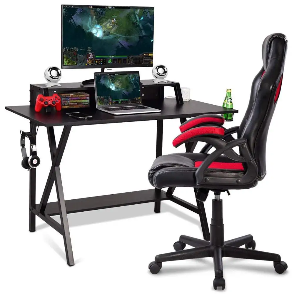 Cheap Wooden Metal Game PC Table Multifunction Home Office Furniture Morden Style Wood Computer Corner Gaming Player Desk
