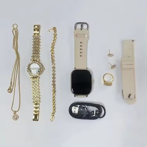 A58 PLUS 8 1 Set for Women 2 Strap Ring Earring Touch Screen Fitness Tracker Waterproof Smart Watch IP67 IOS <strong>Operation</strong> Square - Product Image 5
