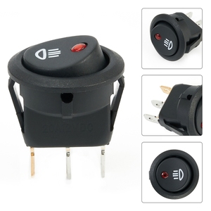 3ขาเปิด/ปิด23มม. DC 12V สวิตช์โยกปุ่ม20A LED สีแดงสัญลักษณ์ไฟตัดหมอกสวิตช์ไฟตัดหมอกสำหรับรถตู้รถอะไหล่รถยนต์ - Product Image 2