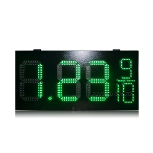 Kunden spezifische LED-Gaspreis Bildschirm Werbung Player 7 Segmente Preis anzeige LED Öl Tankstelle Zeichen mit RF-Fernbedienung - Product Image 1
