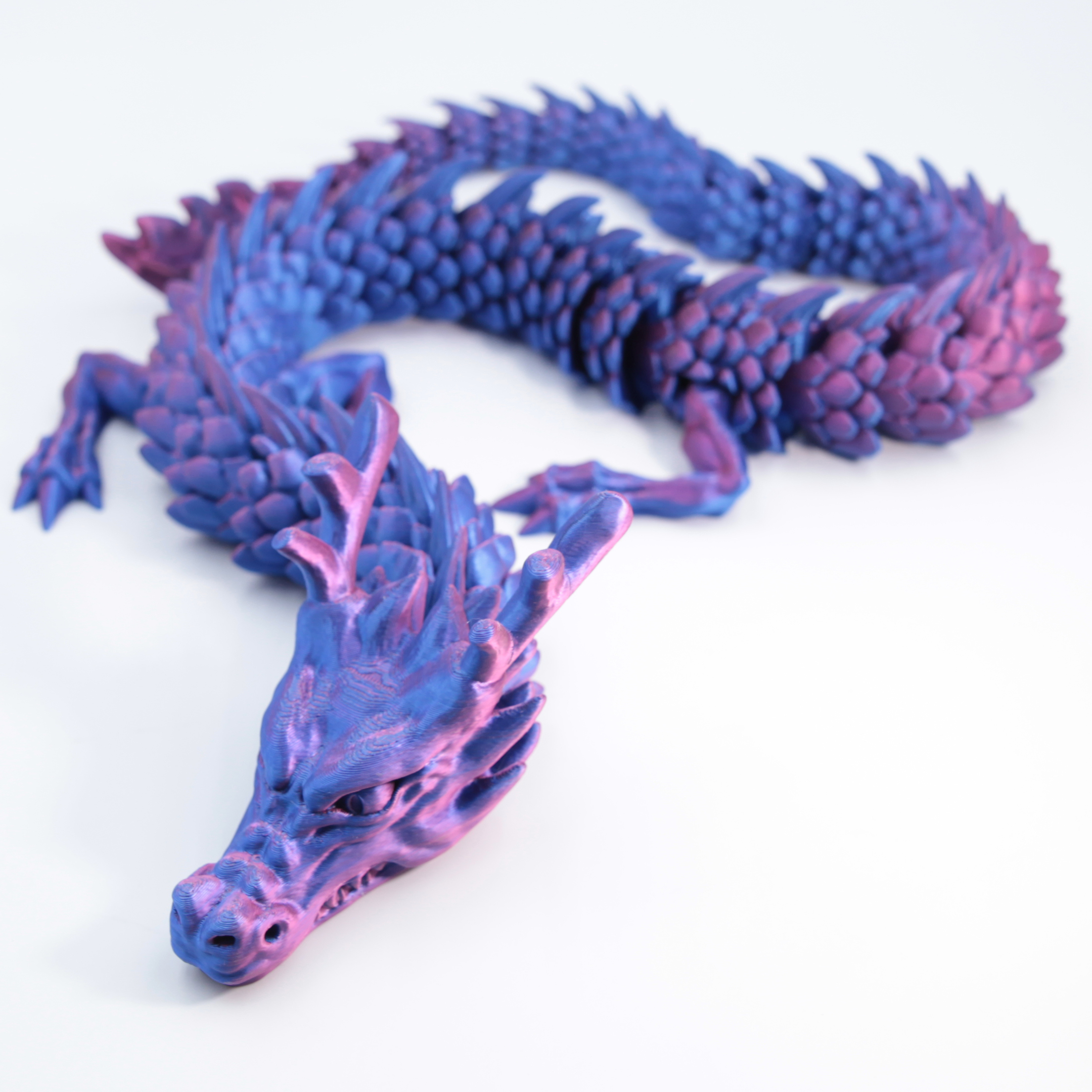 red and blue chinese dragon