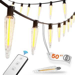 Christmas Decorations <strong>Remote</strong> Meteor Shower Waterproof Warm White Dual-Mode <strong>Timer</strong> Function Led Icicle Outdoor <strong>String</strong> <strong>Light</strong> - Product Image 1