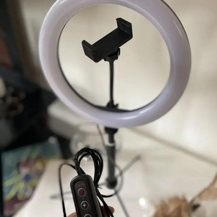 Anillo de luz de vídeo Selfie de varios tamaños, anillo de luz Led RGB con anillo de luz de trípode, rotación de 360 con soporte
