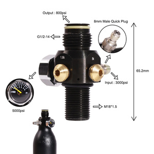Paintball 3000 psi Mini tank điều chỉnh áp suất đầu ra 800PSI M18 * 1.5 - Product Image 6