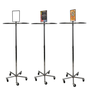Круглая металлическая круглая вращающаяся полка с 4 колесами - Product Image 1