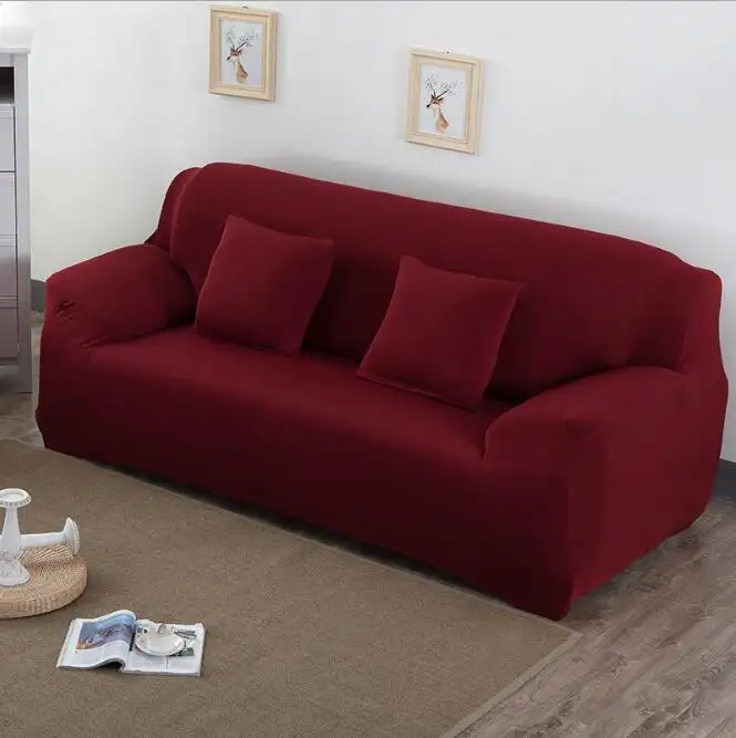 Singolo formato di Alta Elastico Lavabile di Colore Puro Divano In Tessuto Protezione Sofa Cover/Sofa Stretch Fodera