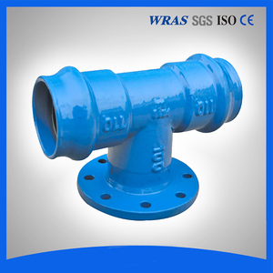 ISO2531 EN545 EN598 PN10 PN16 PN25 DN80-2000mm เหล็กดัดซ็อกเก็ตคู่ Tee กับ Flanged สาขาสำหรับท่อพีวีซี - Product Image 4