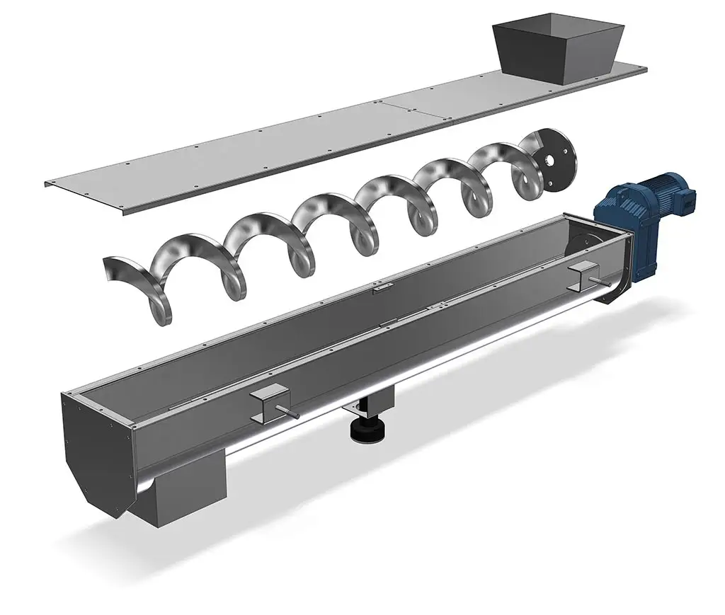 Customized Screw Conveyor System Shaftless Screw Conveyor for material transportation