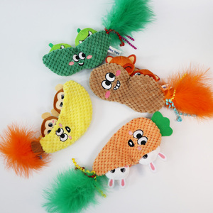 <strong>Catnip</strong> and Polyfill Blend Cat Toys with Feathers and Ribbons Crinkle Kitten Toys for Feline Fun - Product Image 5