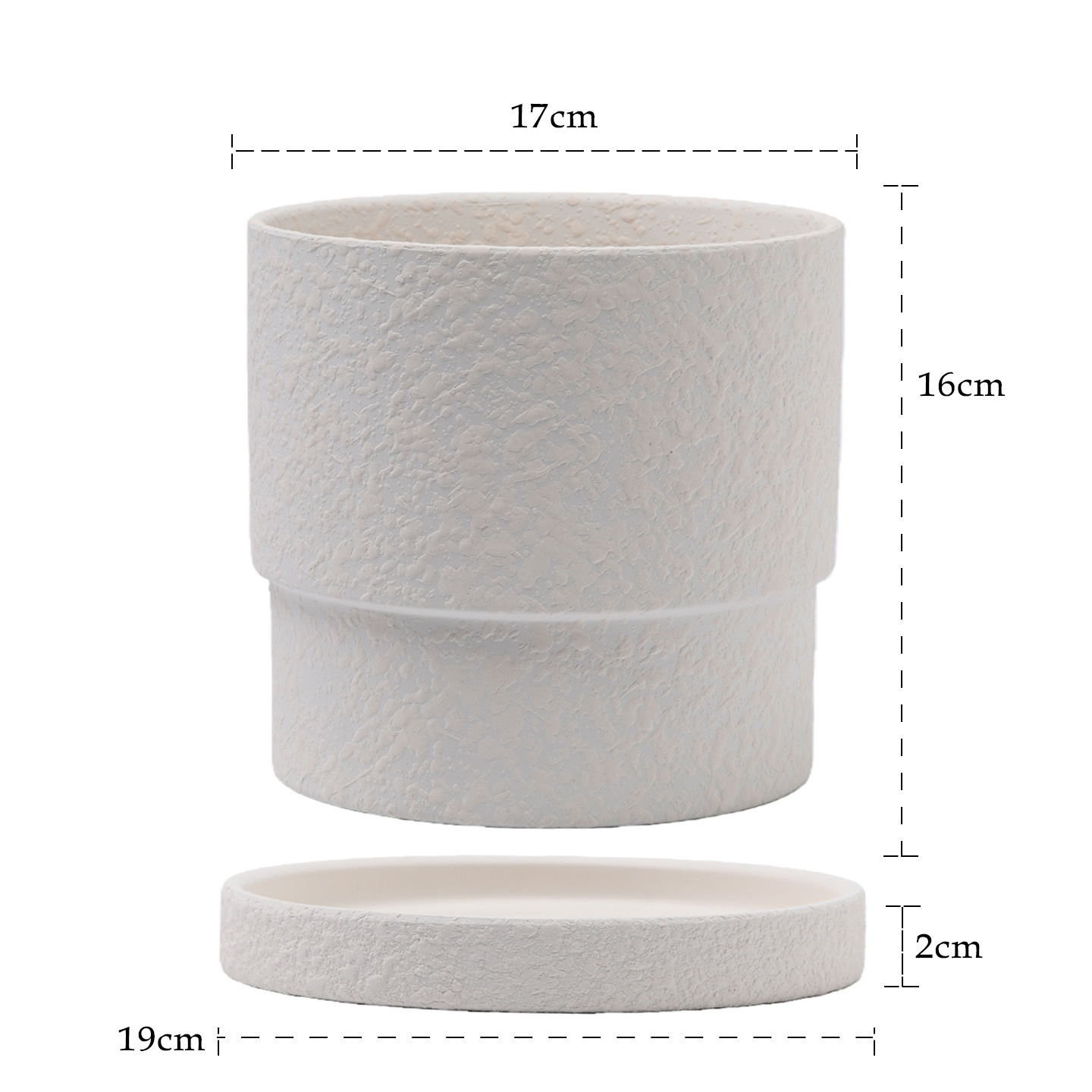 Round closed-foot bisque-fired ceramic, 17-16 cm