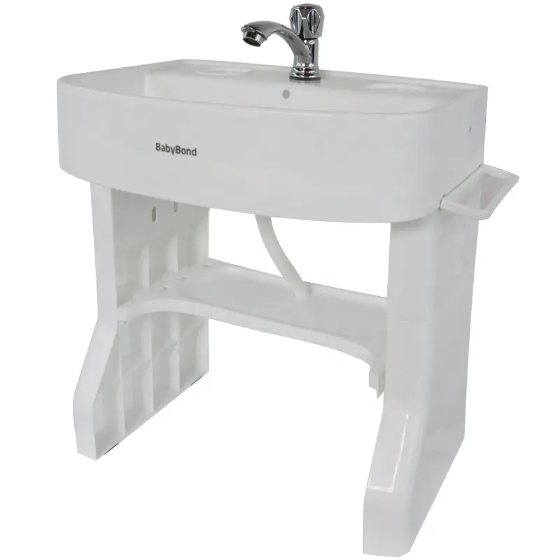 Nouvel arrivage de lavabo en plastique pour enfants, lavabo de bain à main avec support, base de lavage sur pied, plancher pour enfants, 2022