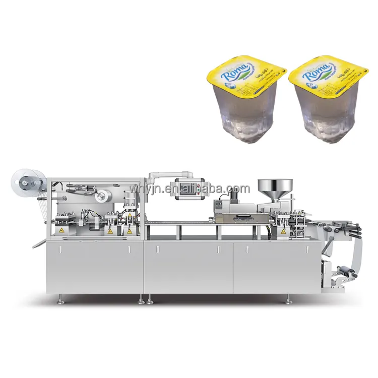 Machine d'emballage de remplissage de blister de plateau de tasse de liquide de beurre de sauce de chocolat de fabricant automatique efficace