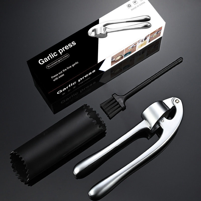 Garlic Press+Peeler+Brush 3pcs in color box