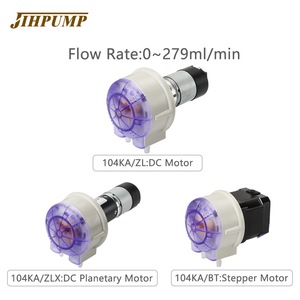 JIHPUMP 104KA 24V DC Stepper Motor Micro <strong>Peristaltic</strong> <strong>Pump</strong> with 270ml/min for Chemical Liquid <strong>Dispensing</strong> with Food Grade Tubing