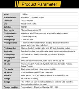 2024 New Online Automatic Industrial Thermal Tij 12.7mm Print Head Inkjet Expiry Date logo Printers Support <strong>Global</strong> Languages