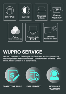 Envío rápido Wupro 110 pulgadas PVC suave mate blanco motorizado ALR CLR pantalla de proyección 16:9 4K UHD Pantalla de proyector de elevación de suelo - Product Image 2