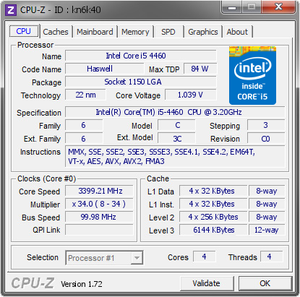 คอมพิวเตอร์ Intel Core I5โปรเซสเซอร์รุ่น4th I5 4460 CPU 4แกนประมวลผลรวม4เธรดทั้งหมด - Product Image 6