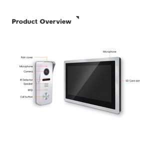 TCP/IP, nueva Villa, uso impermeable, 1080p, 10,1 pulgadas, sistema de Control de acceso de seguridad para el hogar, videoportero con cable, timbre de Audio - Product Image 3
