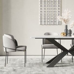 Modern Design <strong>Square</strong> <strong>Expandable</strong> Extendable White Mable Dining <strong>Table</strong> and Chair Dining <strong>Table</strong> Set - Product Image 6
