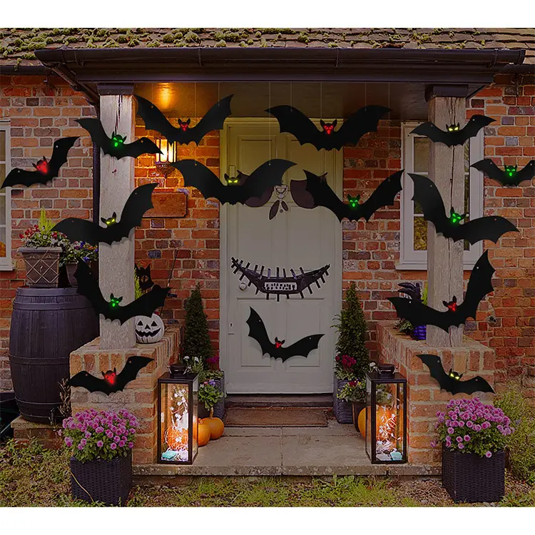 2023 Halloween Fledermaus Baum hängen dekorative Innenhof Anhänger Horror Party Requisiten Indoor Outdoor hängende Dekorationen